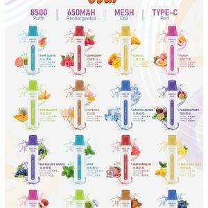 魅嗨 MEHA VBar 小白條一次性 (8500口 便攜式一次性電子煙) (即用款)
